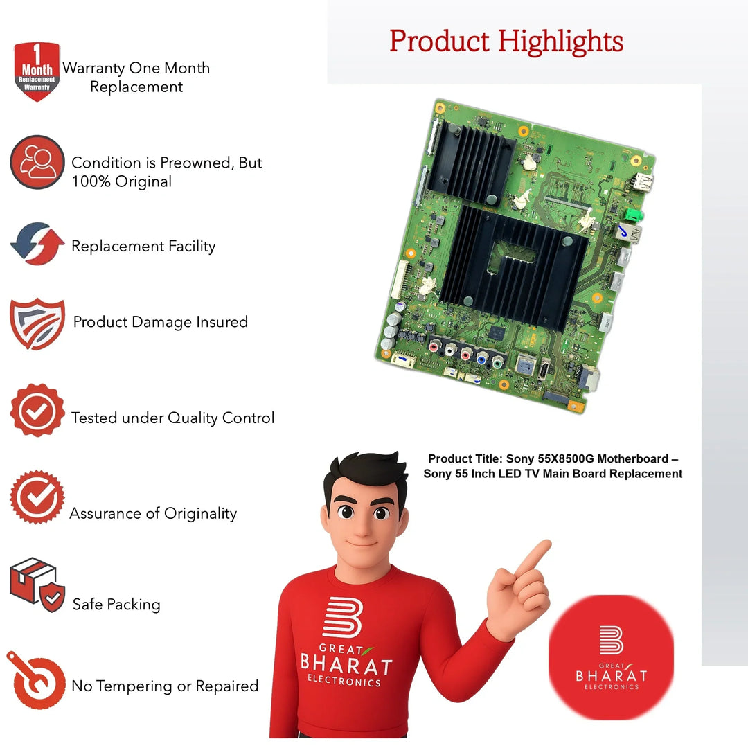Sony 55X8500G Motherboard – Sony 55 Inch LED TV Main Board Replacement - Great Bharat Electronics