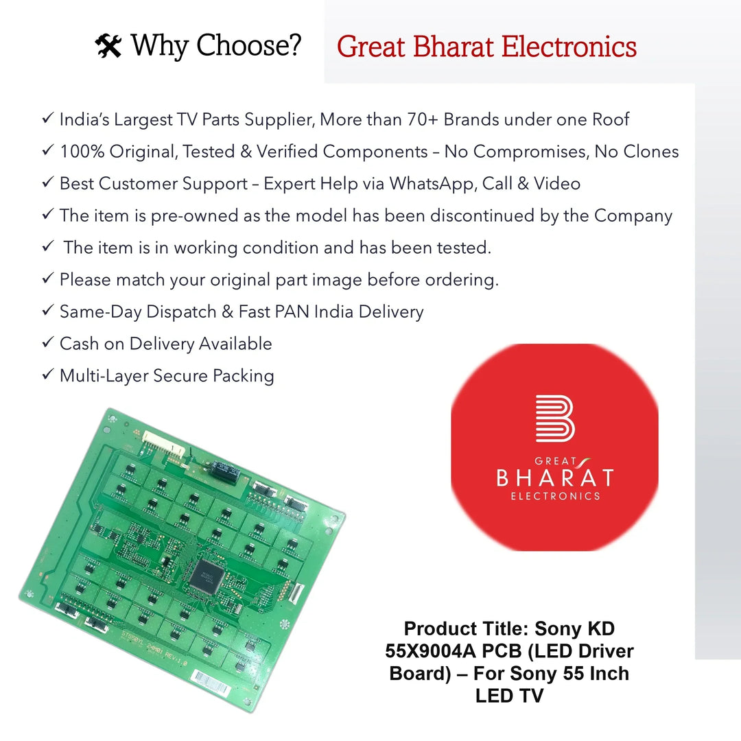 Sony KD-55X9004A PCB (LED Driver Board) – For Sony 55 Inch LED TV - Great Bharat Electronics