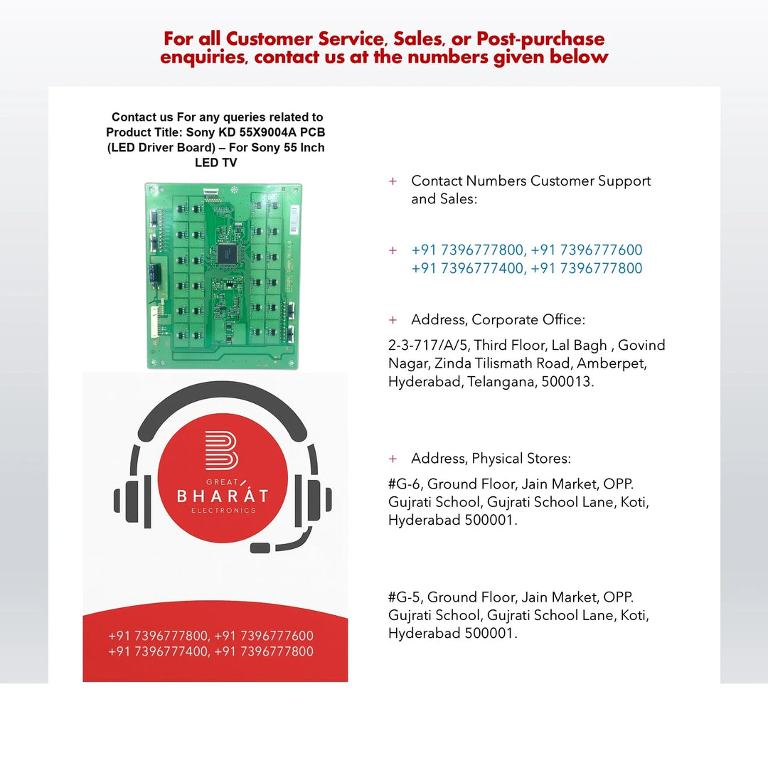 Sony KD-55X9004A PCB (LED Driver Board) – For Sony 55 Inch LED TV - Great Bharat Electronics