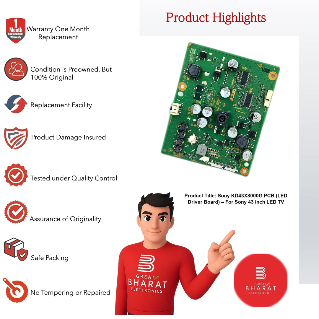 Sony KD43X8000G PCB (LED Driver Board) – For Sony 43 Inch LED TV - Great Bharat Electronics