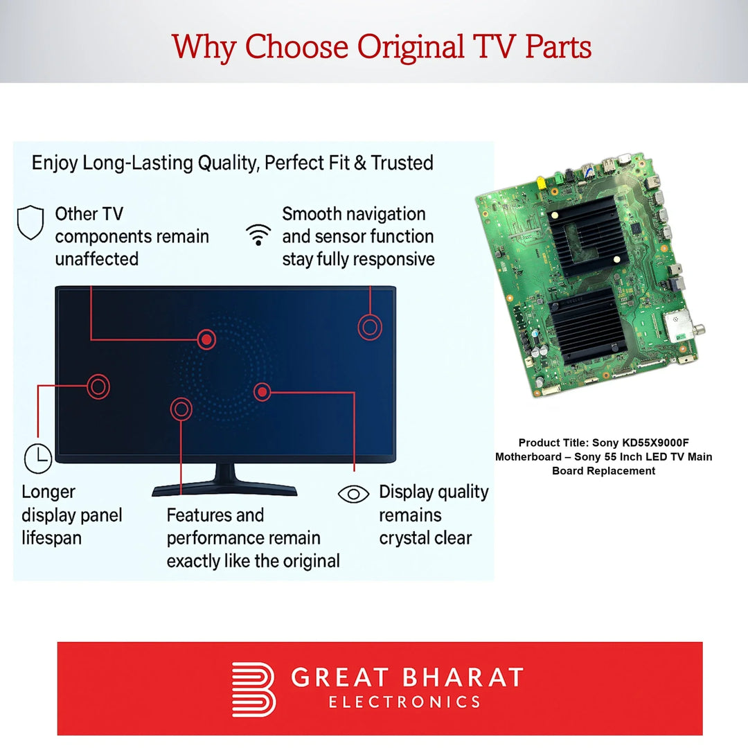 Sony KD55X9000F Motherboard – Sony 55 Inch LED TV Main Board Replacement - Great Bharat Electronics