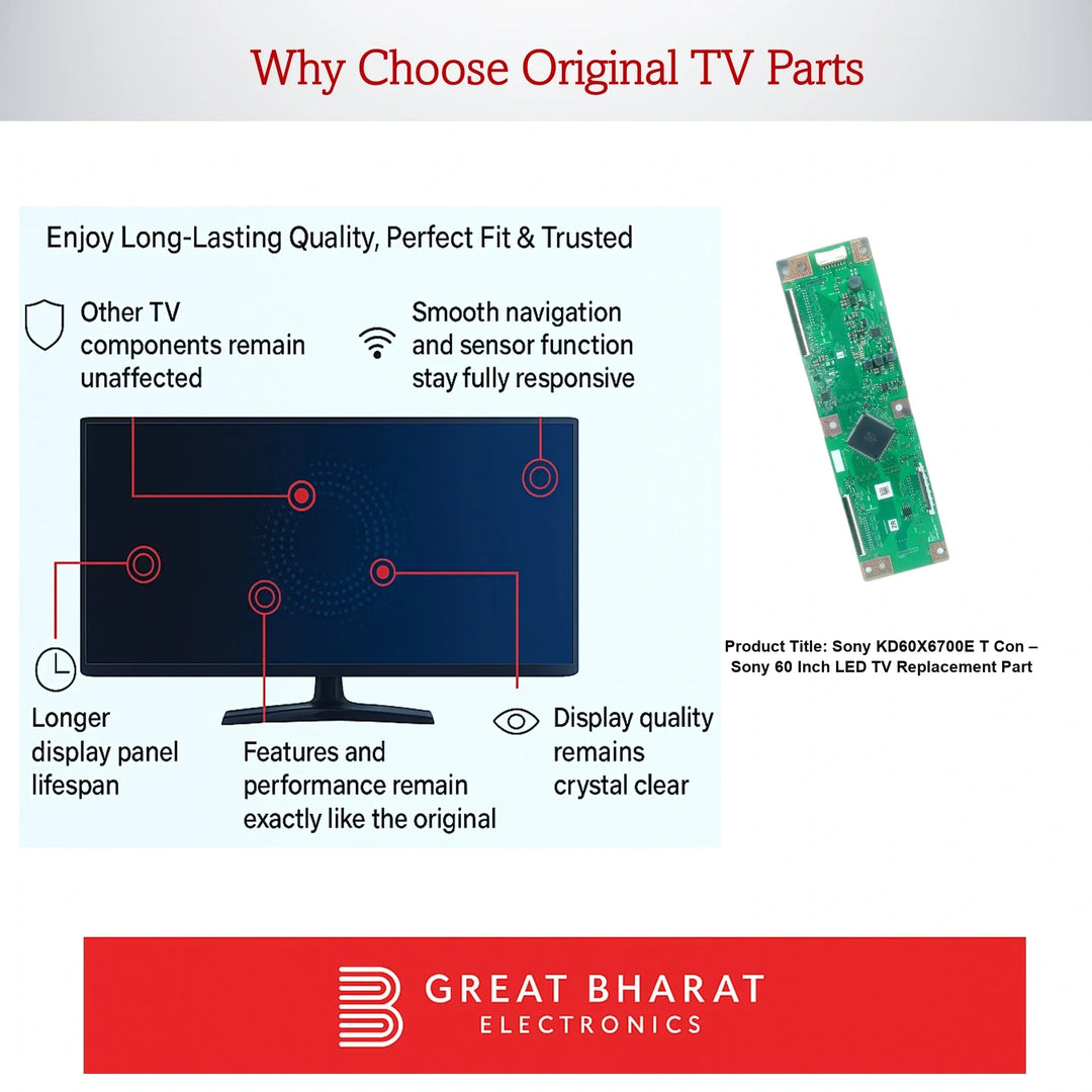 Sony KD60X6700E T-Con Board – Sony 60 Inch LED TV Replacement Part - Great Bharat Electronics