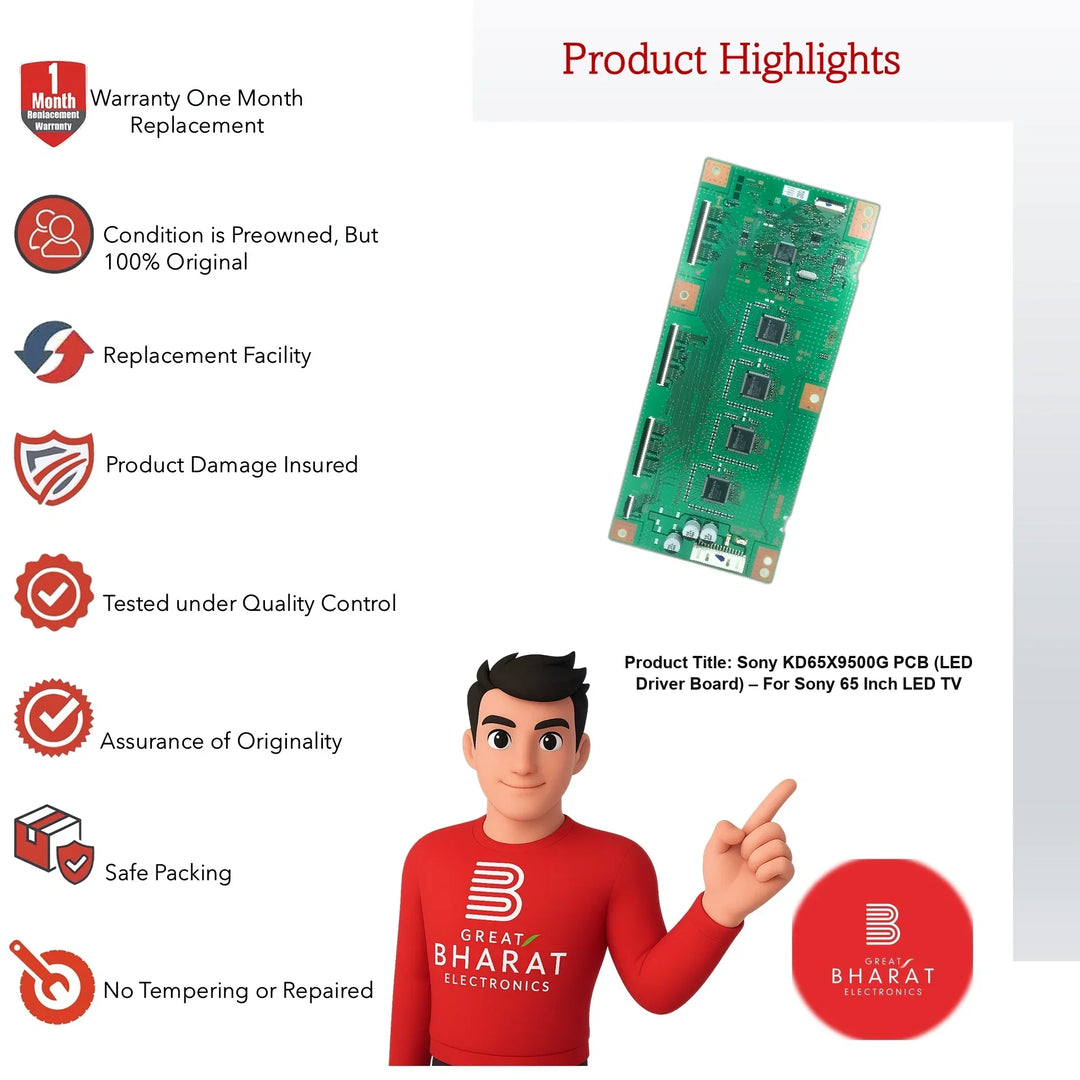 Sony KD65X9500G PCB (LED Driver Board) – For Sony 65 Inch LED TV - Great Bharat Electronics