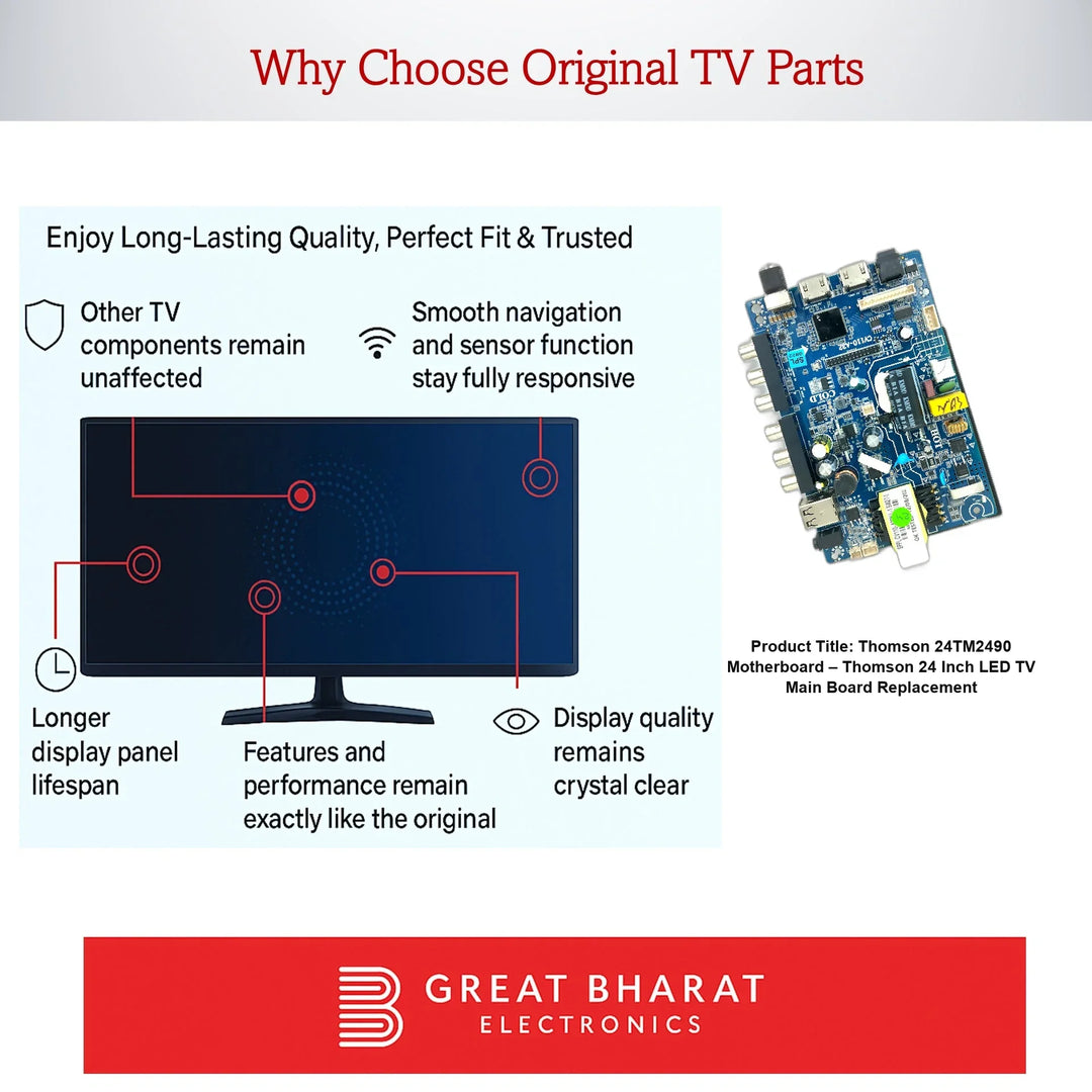 Thomson 24TM2490 Motherboard – Thomson 24 Inch LED TV Main Board Replacement - Great Bharat Electronics