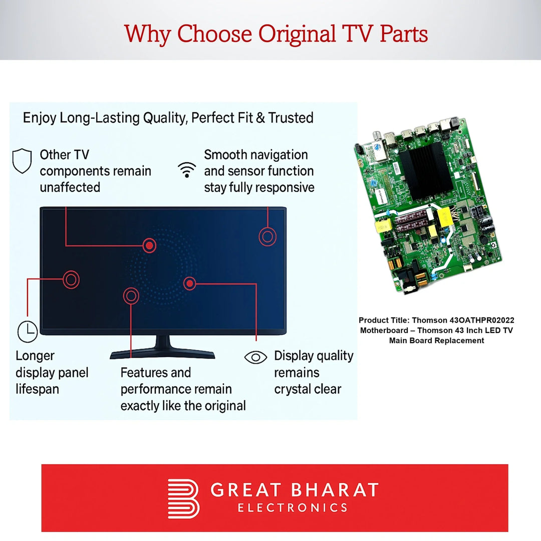 Thomson 43OATHPR02022 Motherboard – Thomson 43 Inch LED TV Main Board Replacement - Great Bharat Electronics