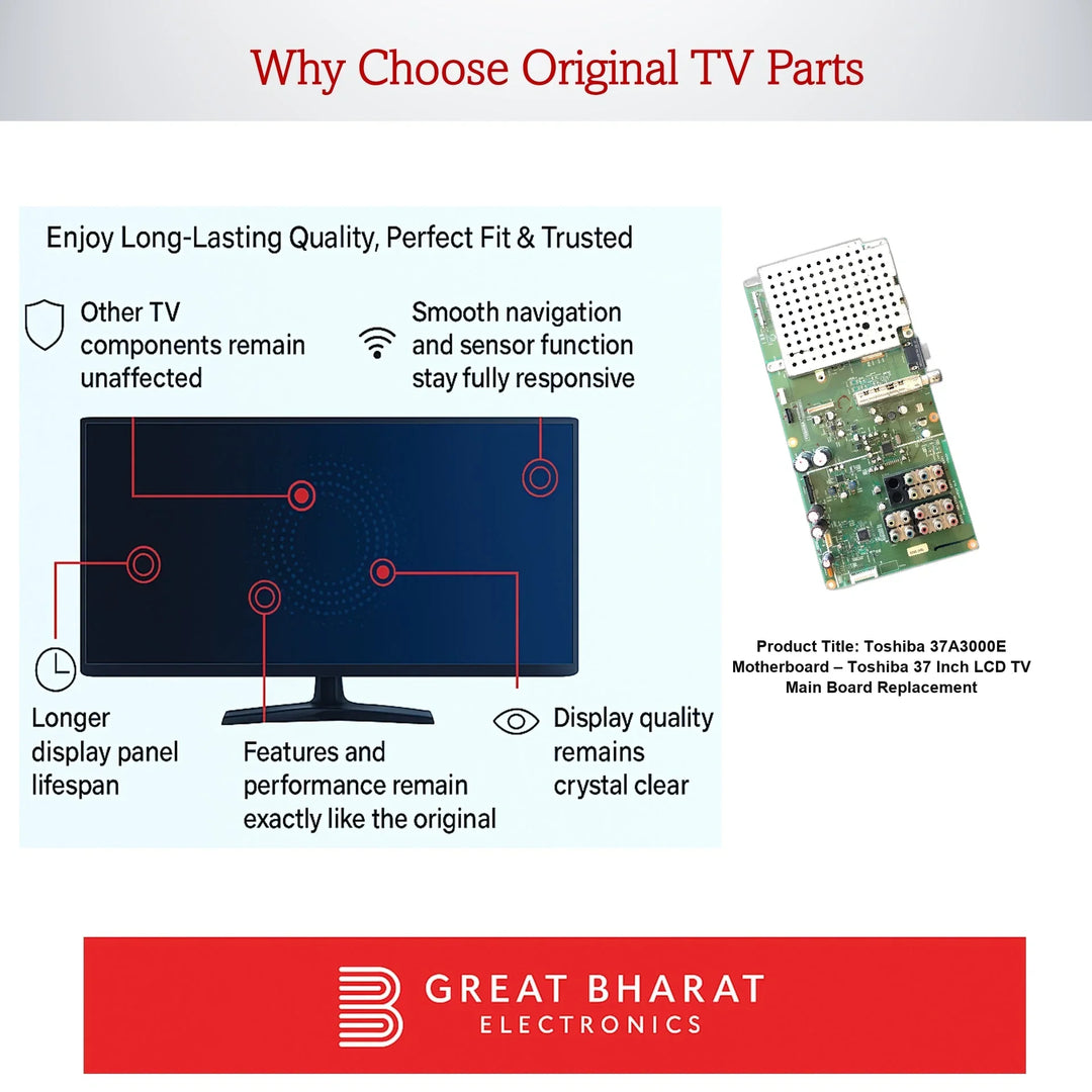 Toshiba 37A3000E Motherboard – Toshiba 37 Inch LCD TV Main Board Replacement - Great Bharat Electronics