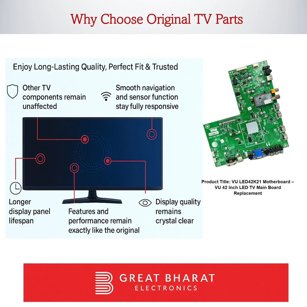 VU LED42K21 Motherboard – VU 42 Inch LED TV Main Board Replacement - Great Bharat Electronics