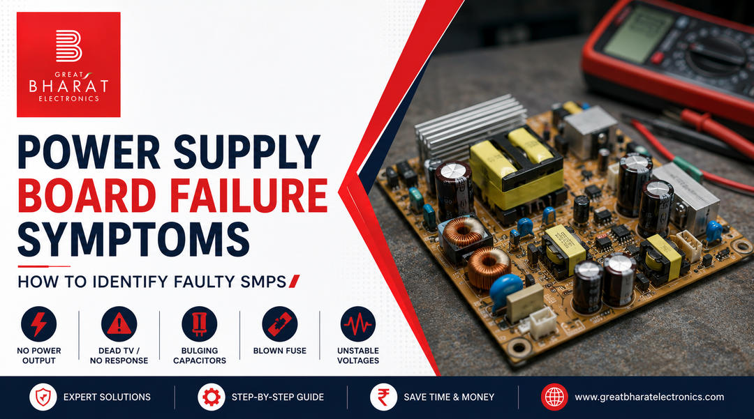Power Supply Board Failure Symptoms – How to Identify Faulty SMPS - Great Bharat Electronics