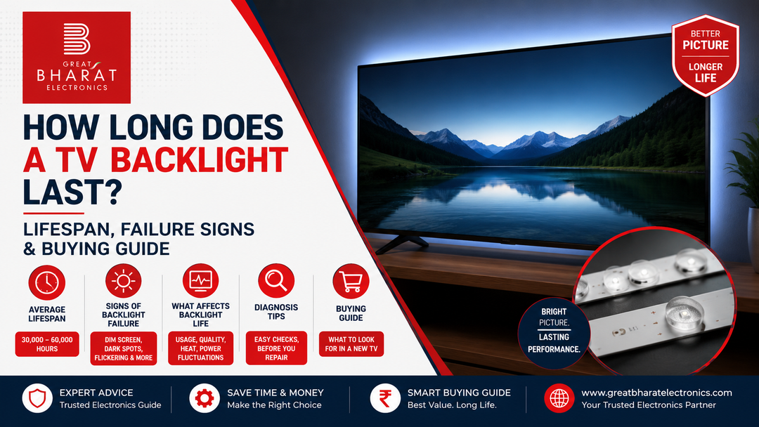 How Long Does a TV Backlight Last? Lifespan, Failure Signs & Buying Guide - Great Bharat Electronics