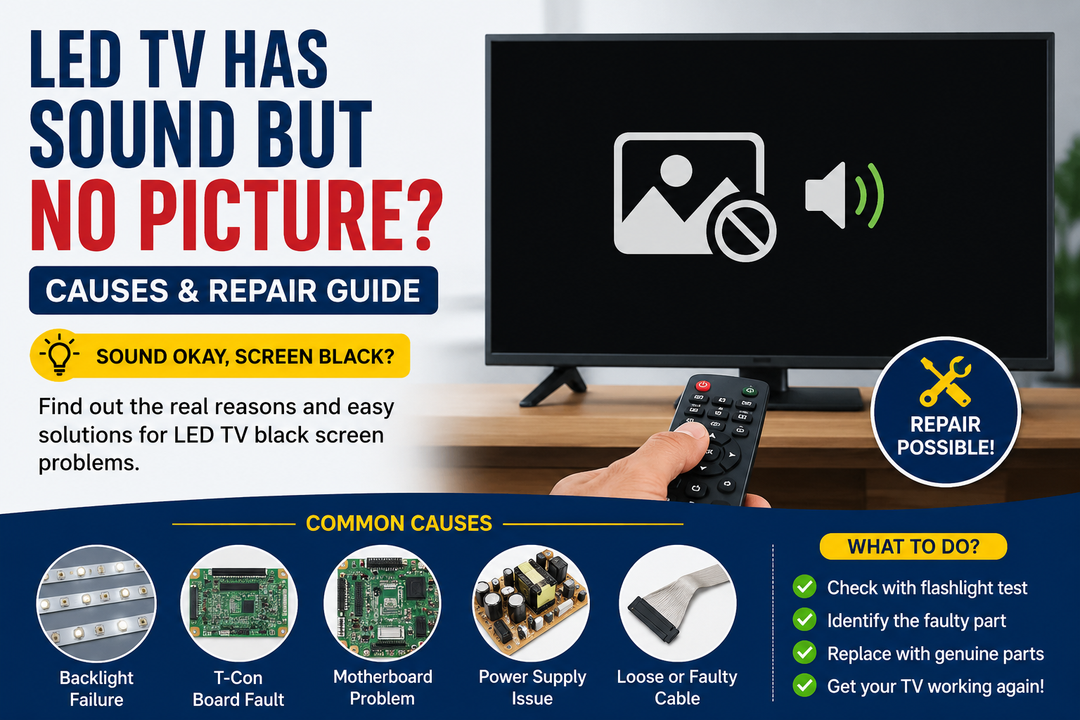 LED TV Has Sound But No Picture? Causes & Repair Guide - Great Bharat Electronics