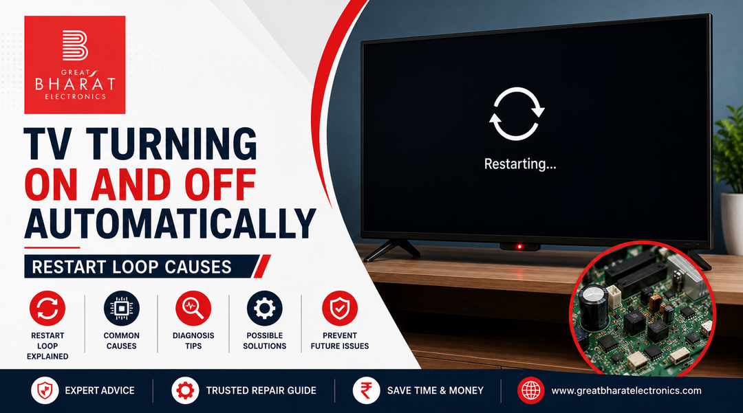 TV Turning On And Off Automatically – Restart Loop Causes - Great Bharat Electronics
