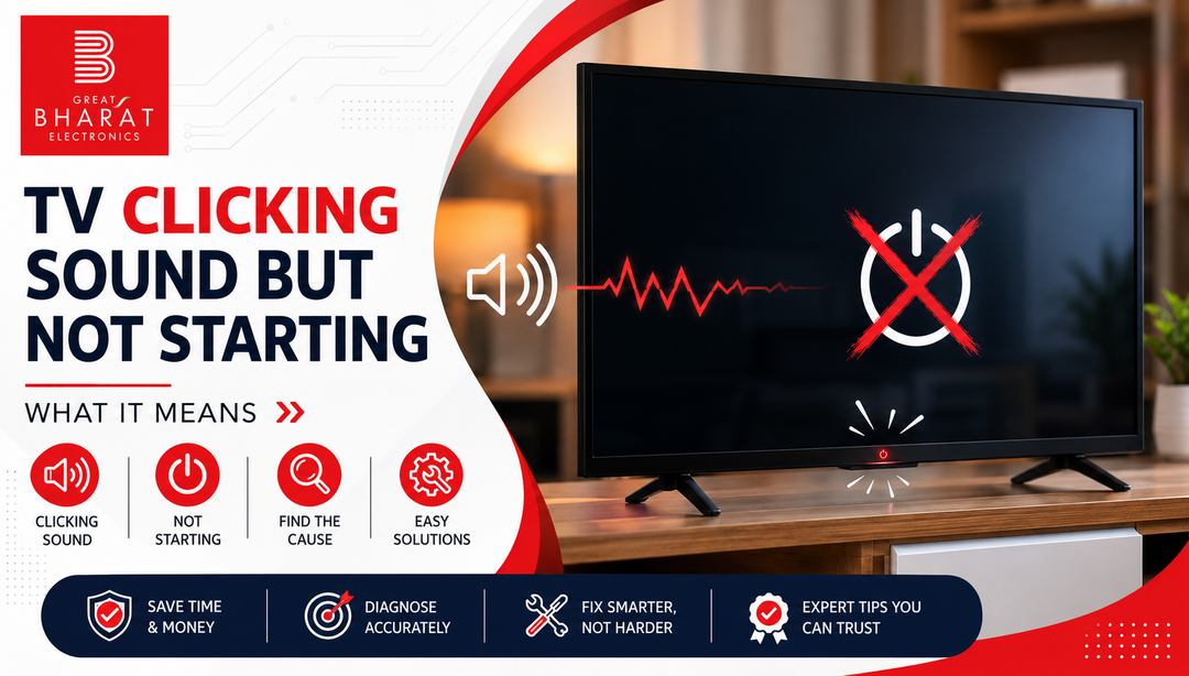 TV Clicking Sound But Not Starting – What It Means - Great Bharat Electronics