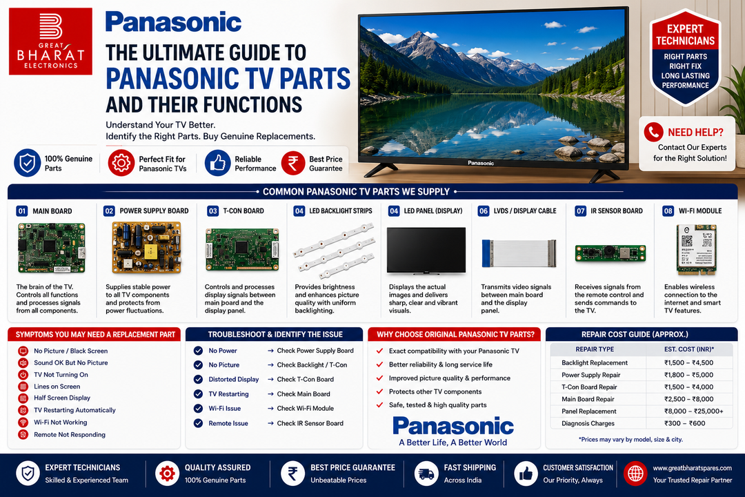 The Ultimate Guide to Panasonic TV Parts and Their Functions - Great Bharat Electronics