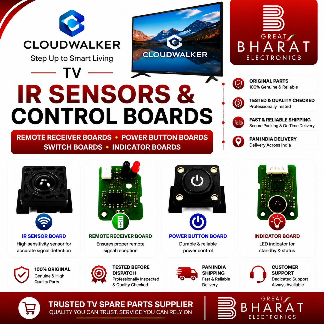 CloudWalker TV IR Sensors | CloudWalker Remote Receiver & Power Button Boards - Great Bharat Electronics