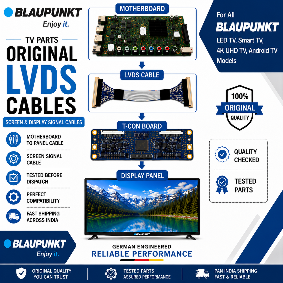 Blaupunkt TV LVDS Cables | Blaupunkt Screen & Display Cables - Great Bharat Electronics