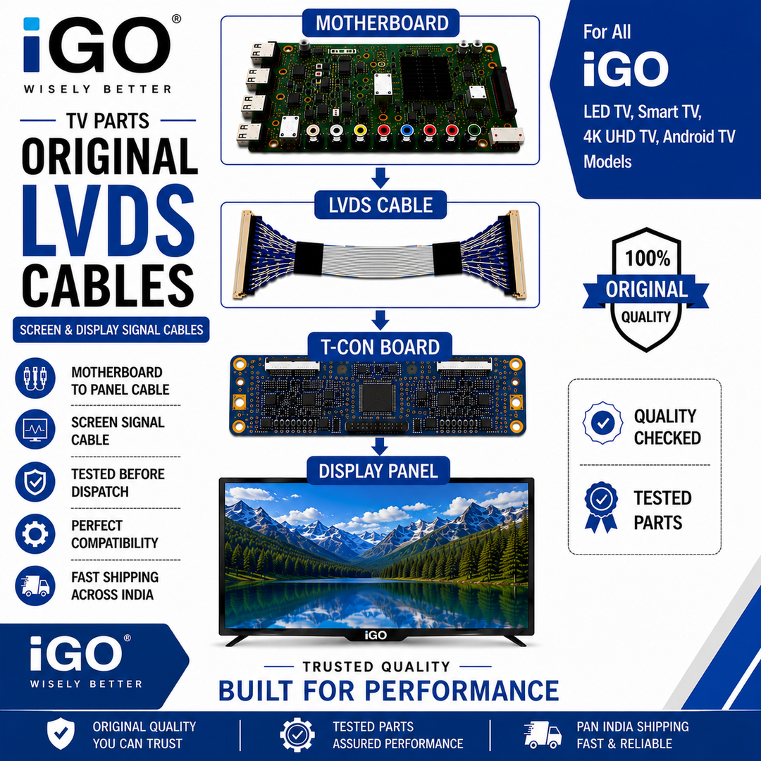 IGO TV LVDS Cables | IGO Screen & Display Cables - Great Bharat Electronics