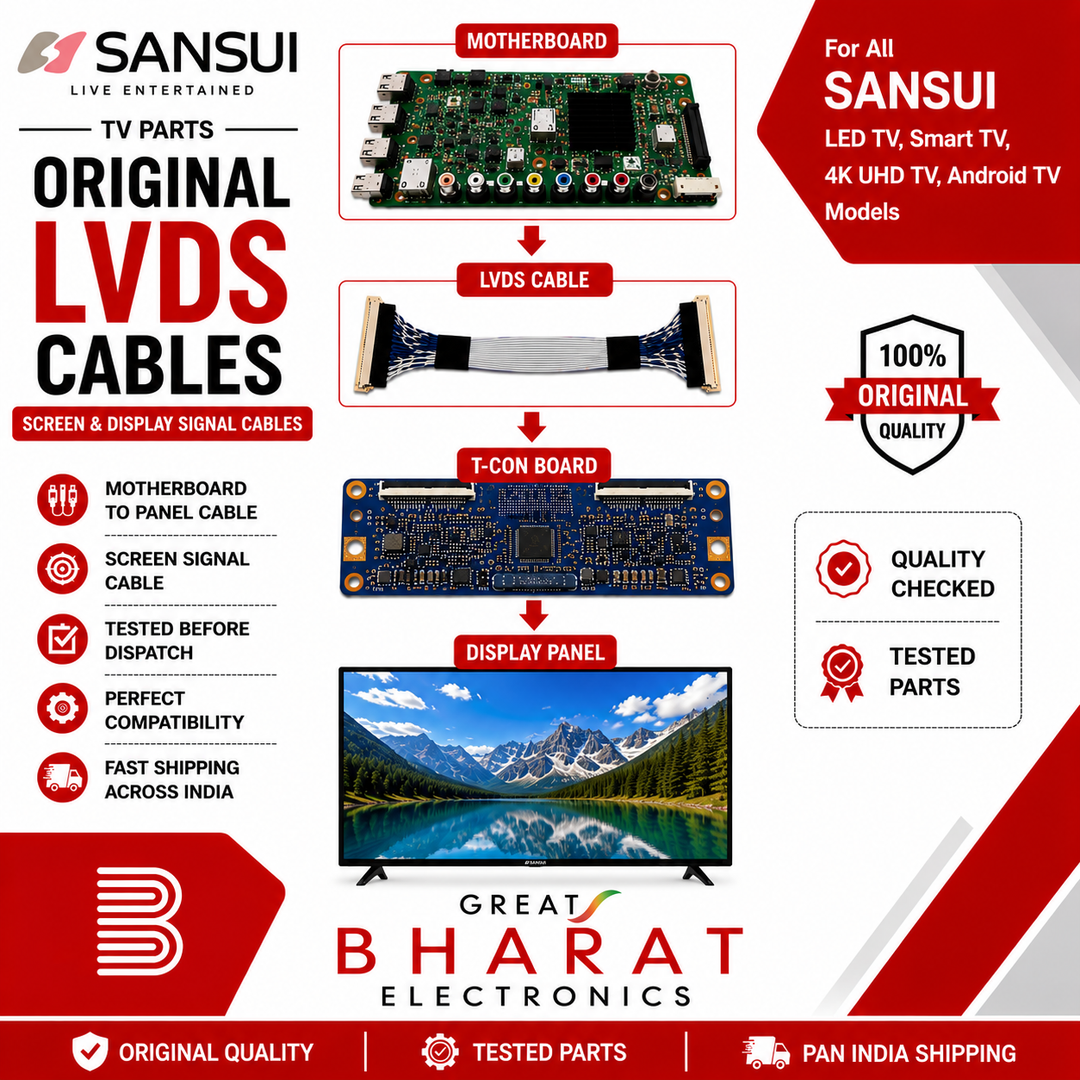 Sansui TV LVDS Cables | Sansui Screen & Display Cables - Great Bharat Electronics