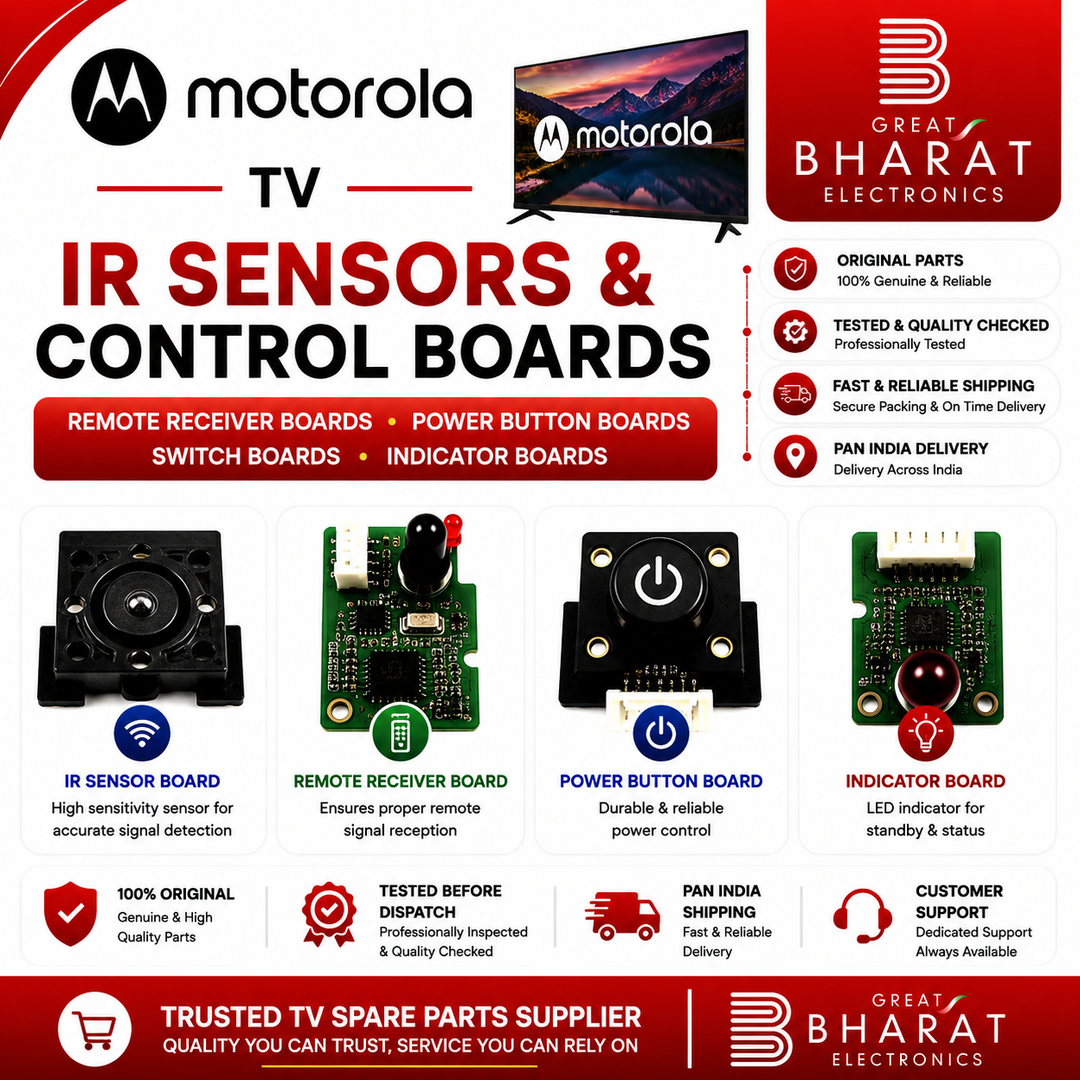 Motorola TV IR Sensors | Motorola Remote Receiver & Power Button Boards - Great Bharat Electronics