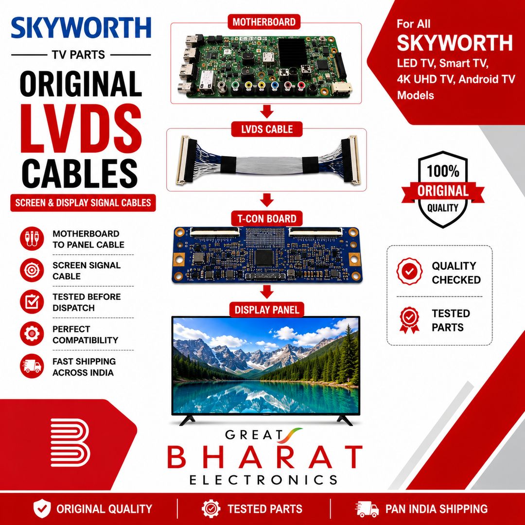 Skyworth TV LVDS Cables | Skyworth Screen & Display Cables - Great Bharat Electronics