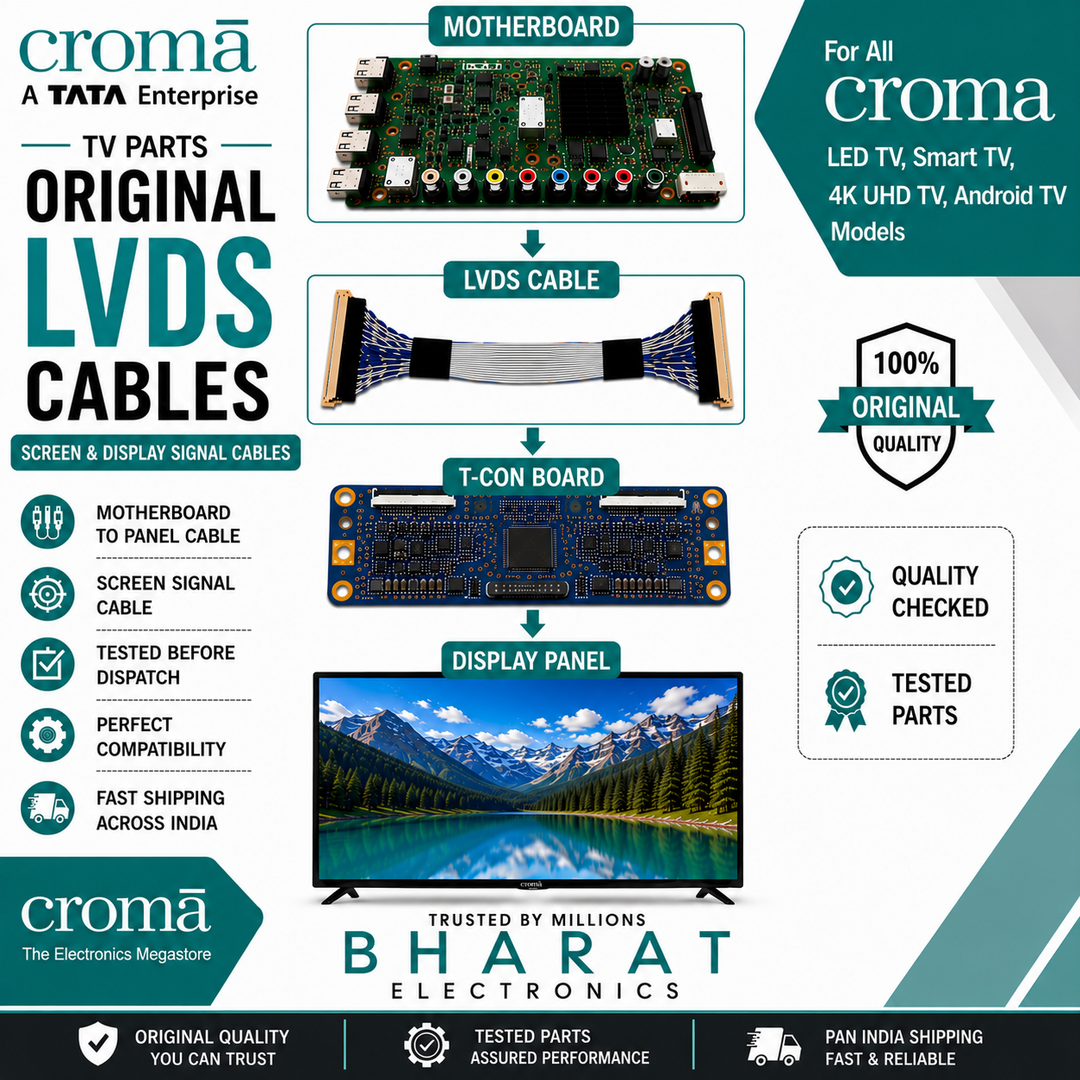 CloudWalker TV LVDS Cables | CloudWalker Screen & Display Cables - Great Bharat Electronics