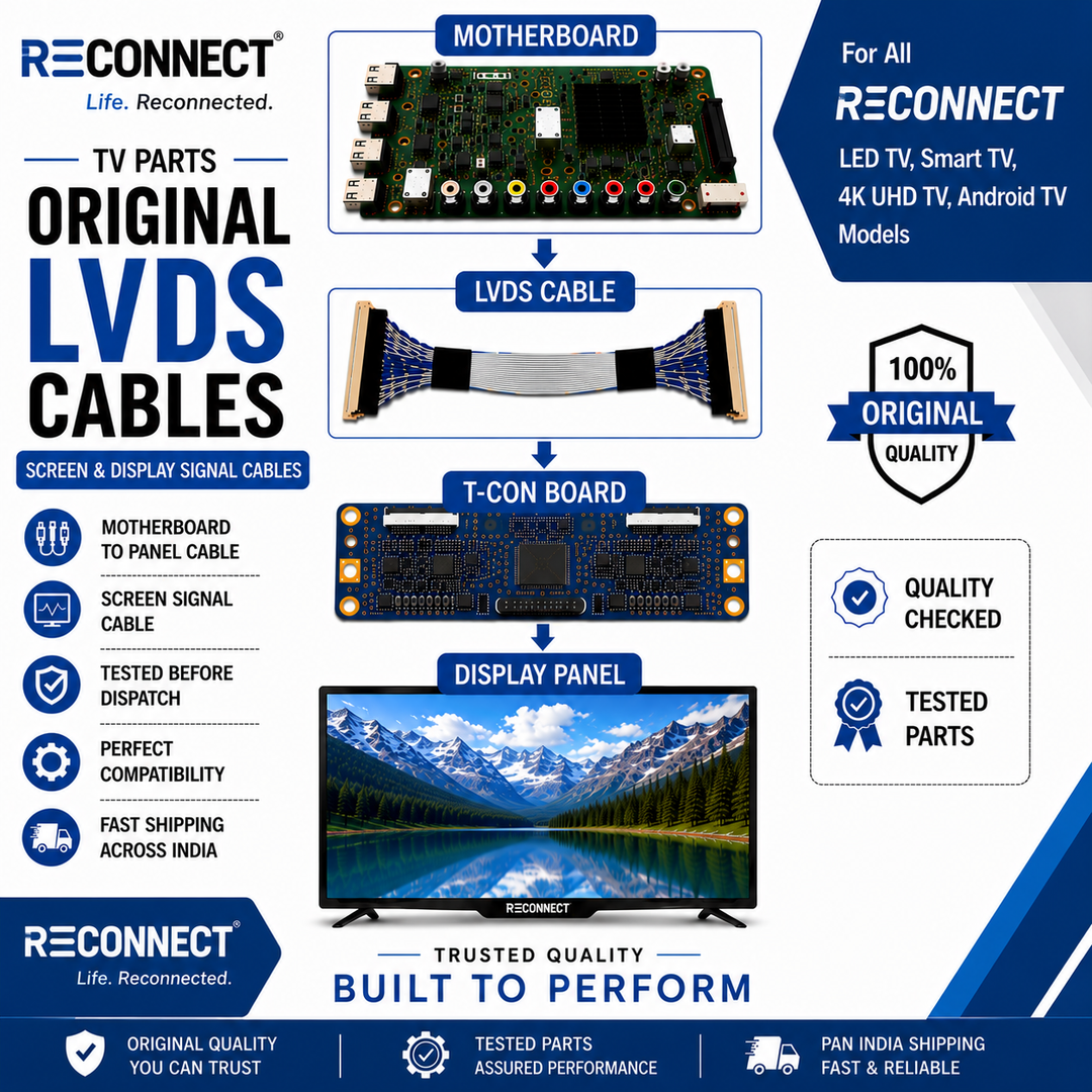 Reconnect TV LVDS Cables | Reconnect Screen & Display Cables - Great Bharat Electronics