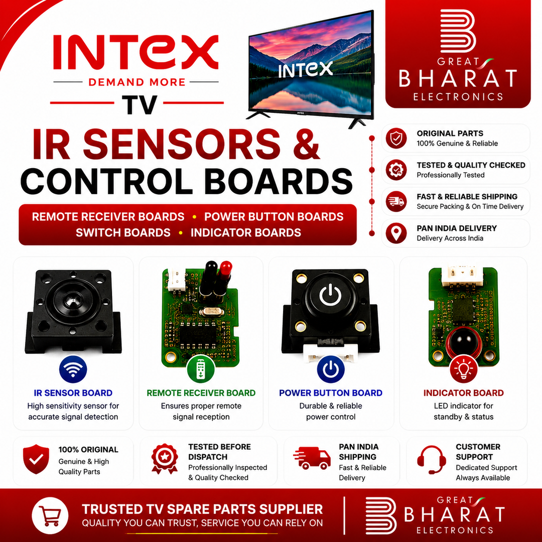Intex TV IR Sensors | Intex Remote Receiver & Power Button Boards - Great Bharat Electronics