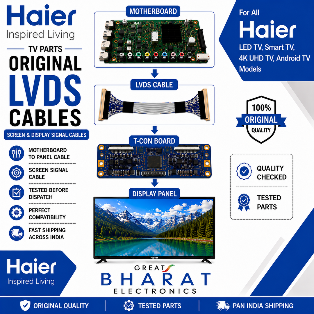 Haier TV LVDS Cables | Haier Screen & Display Cables - Great Bharat Electronics
