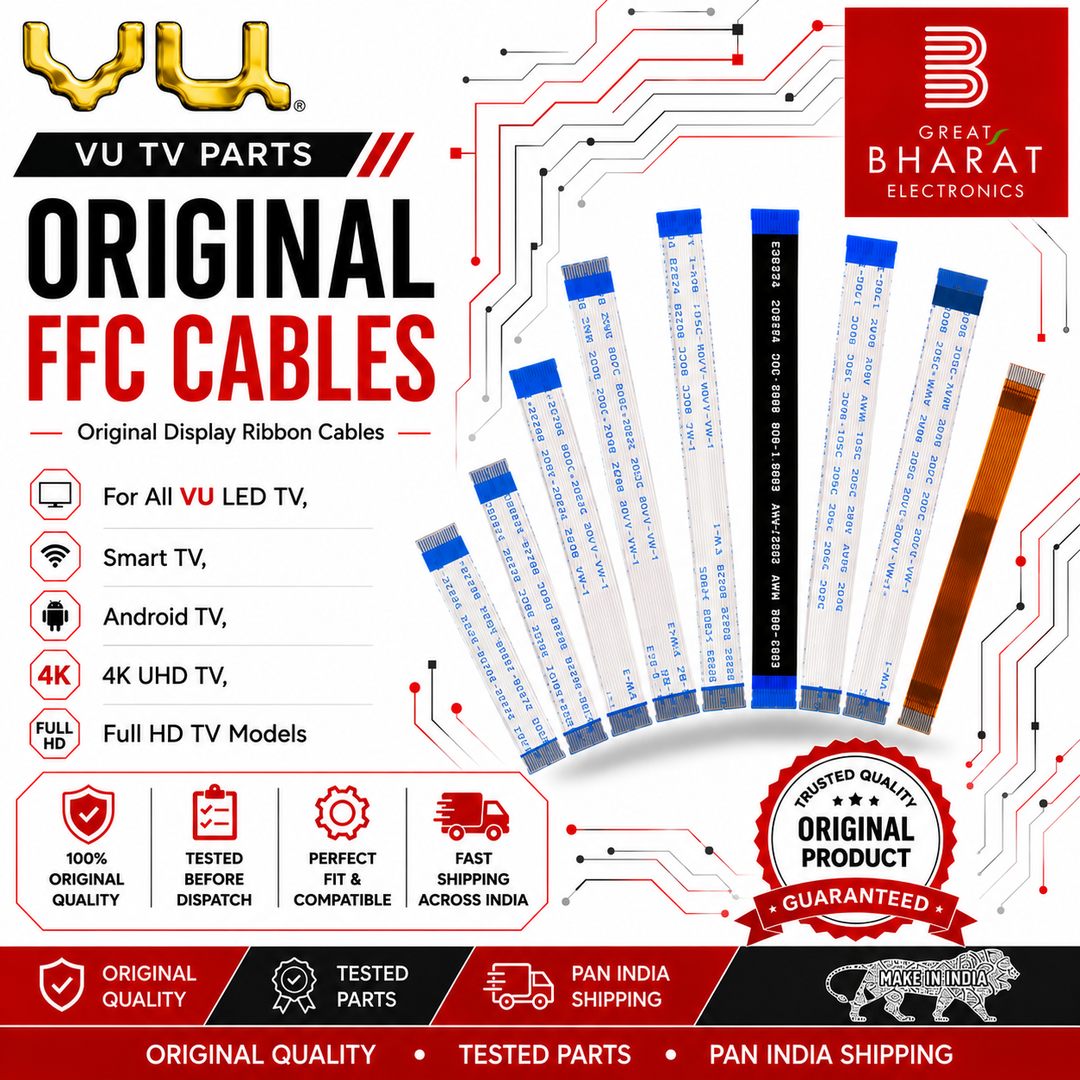 VU TV FFC Cables | VU Display Ribbon Cables India - Great Bharat Electronics