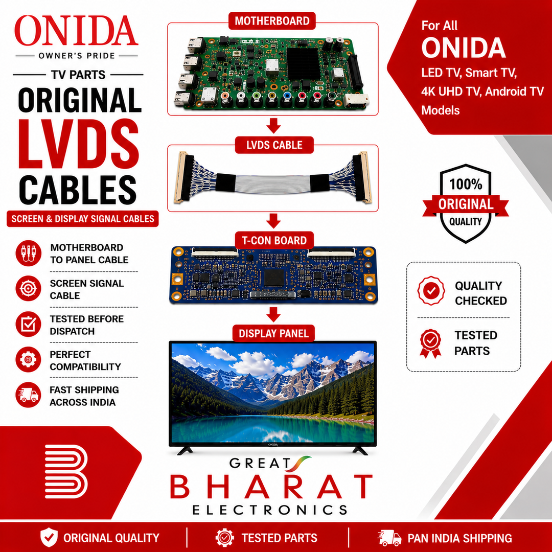 Onida TV LVDS Cables | Onida Screen & Display Cables - Great Bharat Electronics