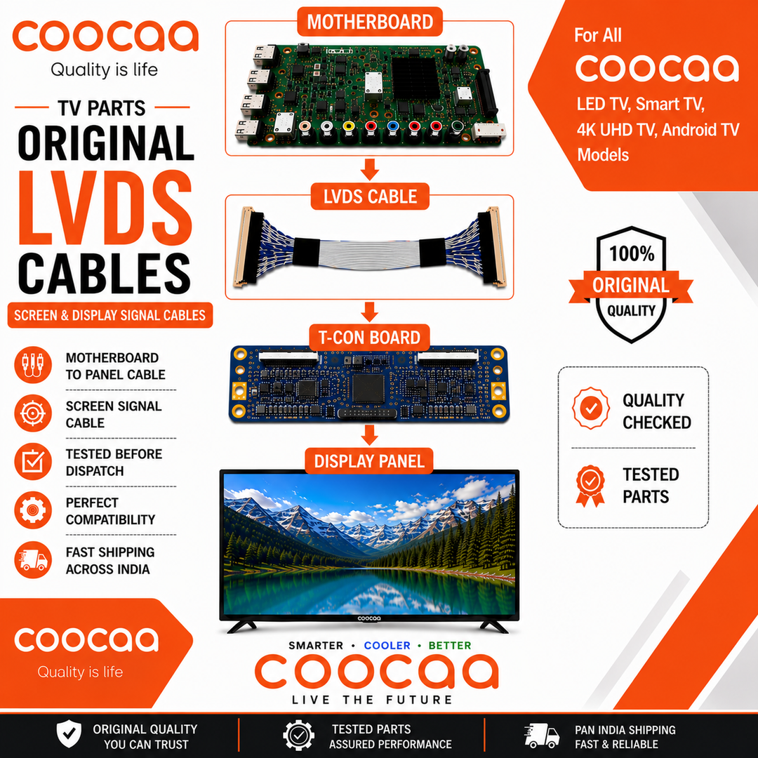 Coocaa TV LVDS Cables | Coocaa Screen & Display Cables - Great Bharat Electronics