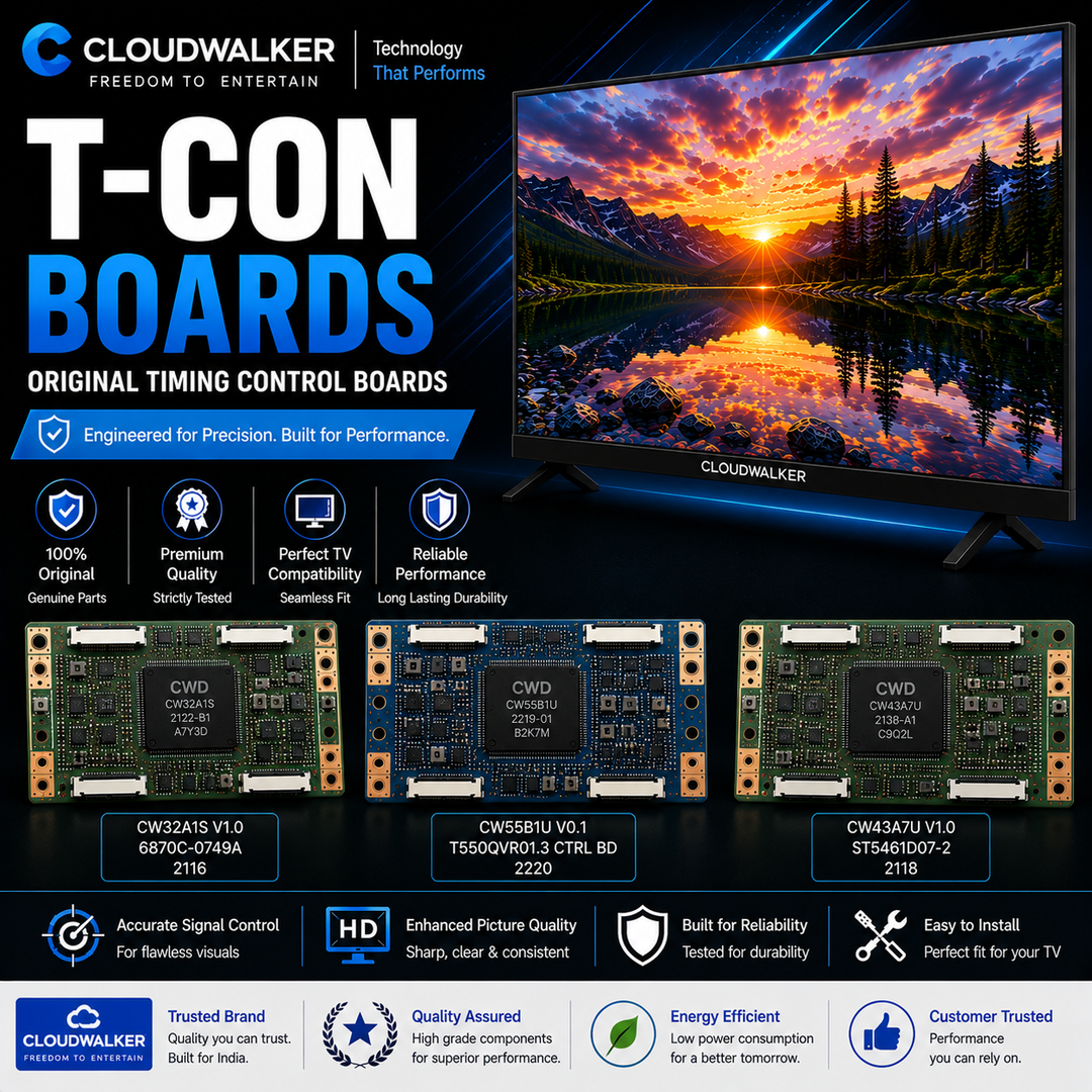 CloudWalker TV T-Con Boards | Original Timing Control Boards - Great Bharat Electronics
