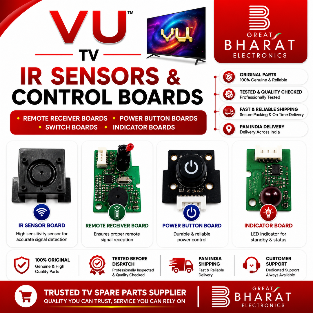 VU TV IR Sensors | VU Remote Receiver & Power Button Boards - Great Bharat Electronics