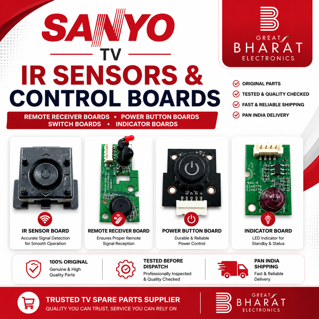Sanyo TV IR Sensors | Sanyo Remote Receiver & Power Button Boards - Great Bharat Electronics
