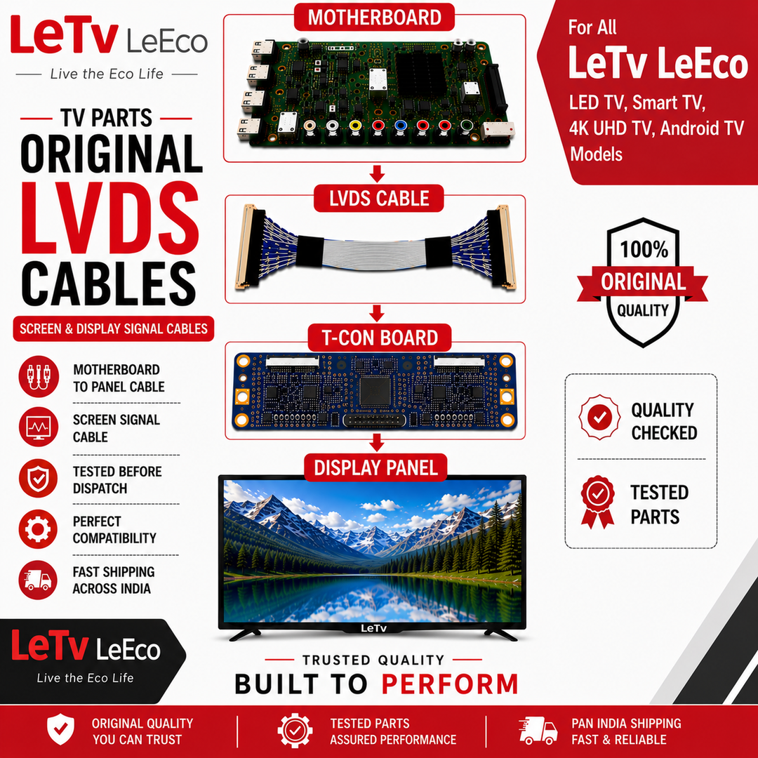 LETV LeEco TV LVDS Cables | LETV LeEco Screen & Display Cables - Great Bharat Electronics