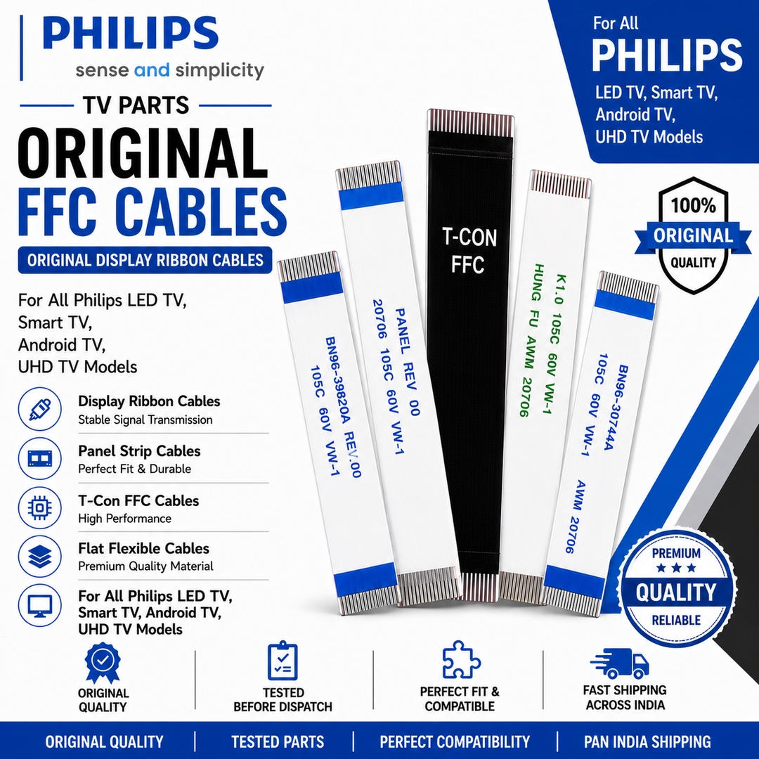 Philips TV FFC Ribbon Cables | Original Flat Flexible Cables - Great Bharat Electronics