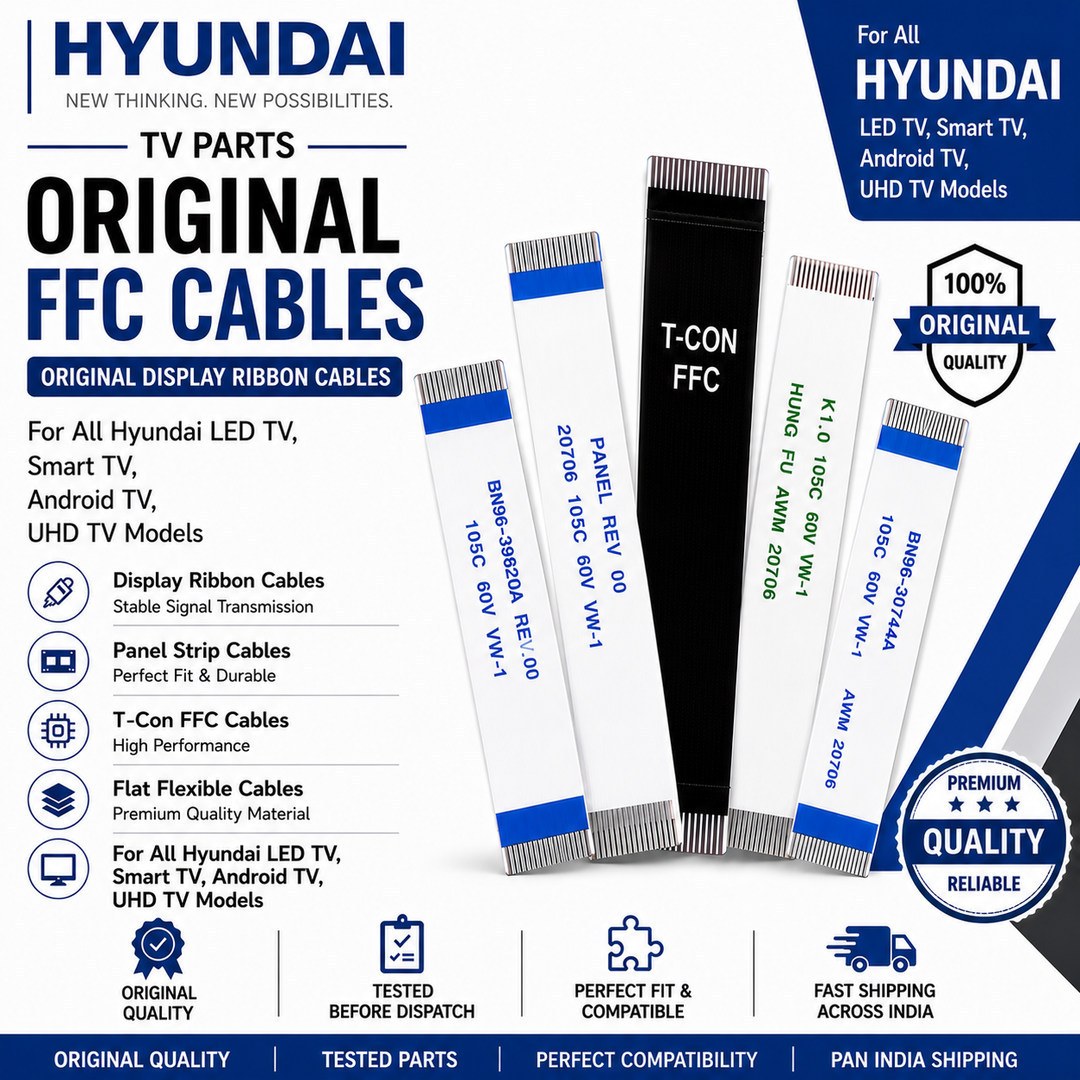 Hyundai TV FFC Ribbon Cables | Original Flat Flexible Cables - Great Bharat Electronics