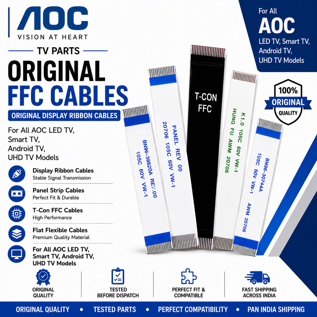 AOC TV FFC Ribbon Cables | Original Flat Flexible Cables - Great Bharat Electronics