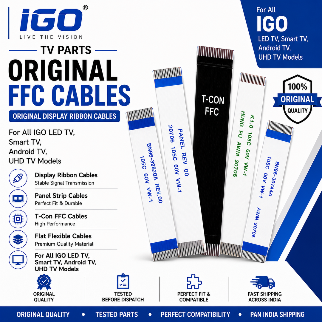 IGO TV FFC Ribbon Cables | Original Flat Flexible Cables - Great Bharat Electronics