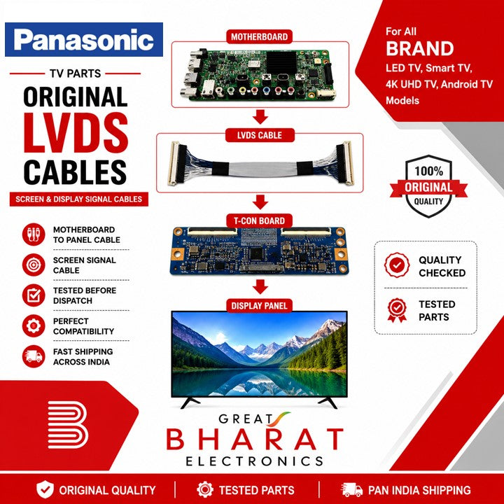 Panasonic TV LVDS Cables | Panasonic Screen & Display Cables - Great Bharat Electronics