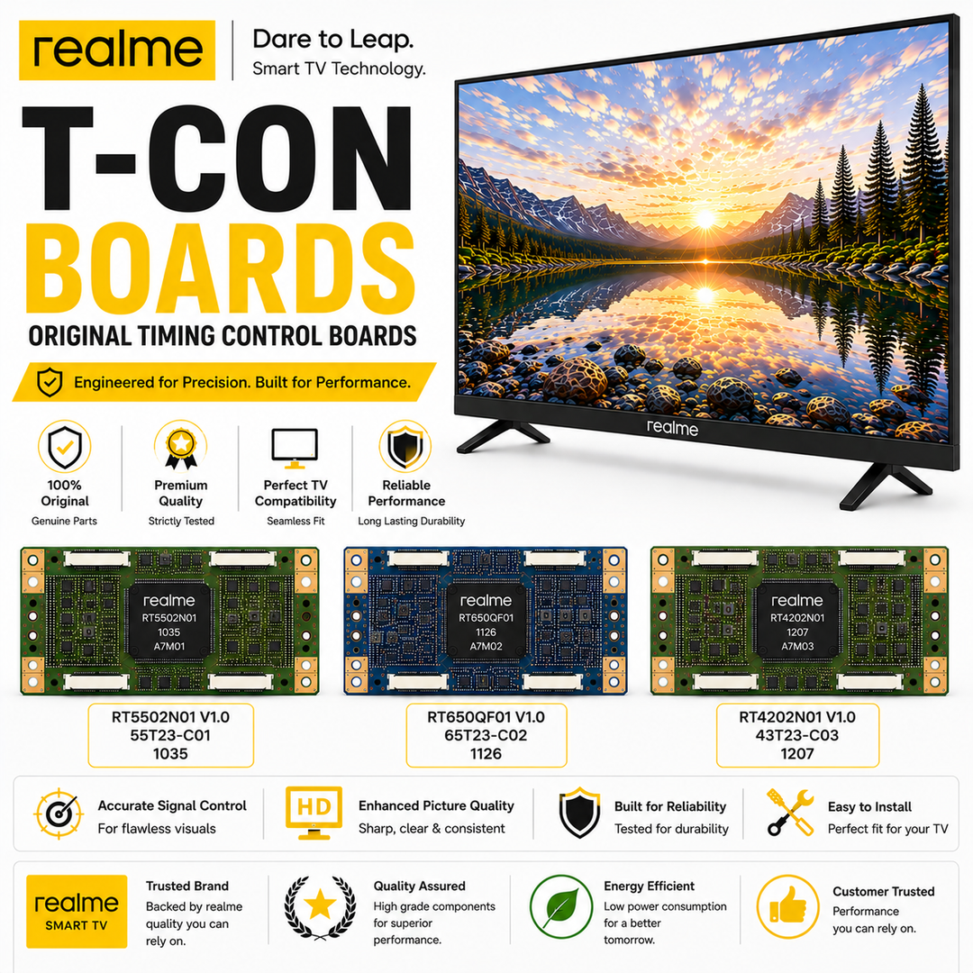 Realme TV T-Con Boards | Original Timing Control Boards - Great Bharat Electronics