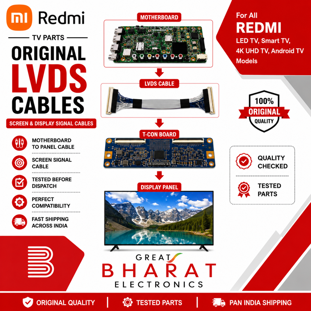Redmi TV LVDS Cables | Redmi Screen & Display Cables - Great Bharat Electronics