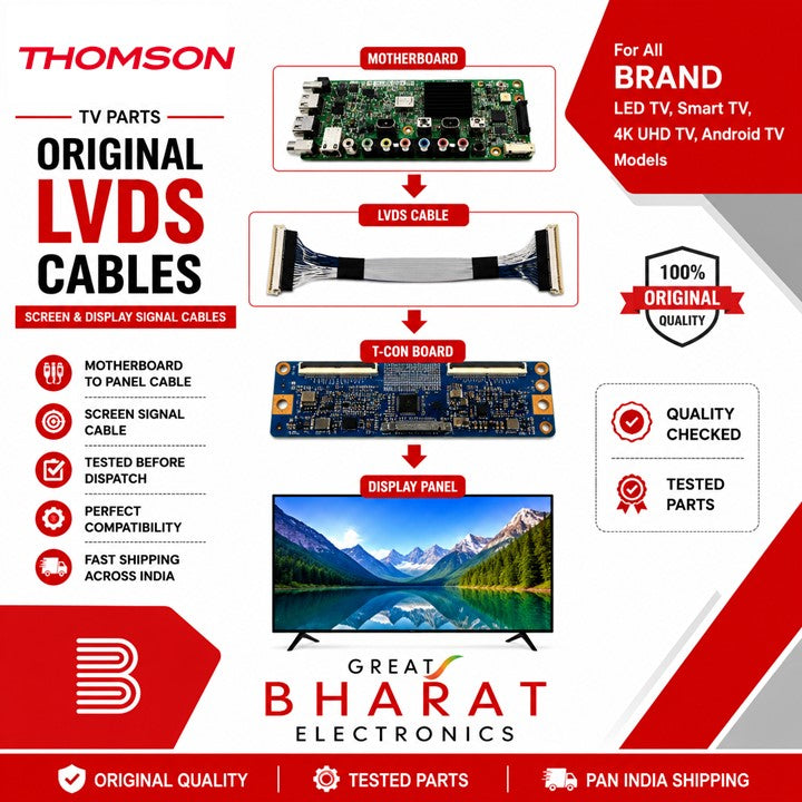Thomson TV LVDS Cables | Thomson Screen & Display Cables - Great Bharat Electronics