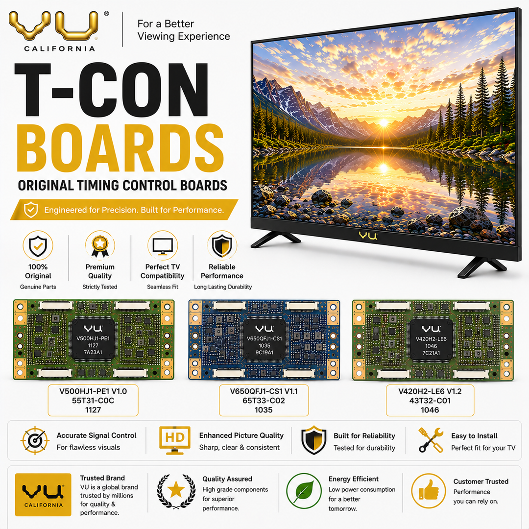 VU TV T-Con Boards | Original Timing Control Boards - Great Bharat Electronics