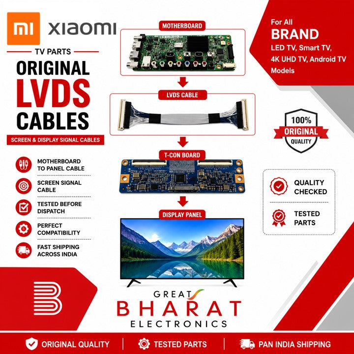 Xiaomi TV LVDS Cables | Xiaomi Screen & Display Cables - Great Bharat Electronics