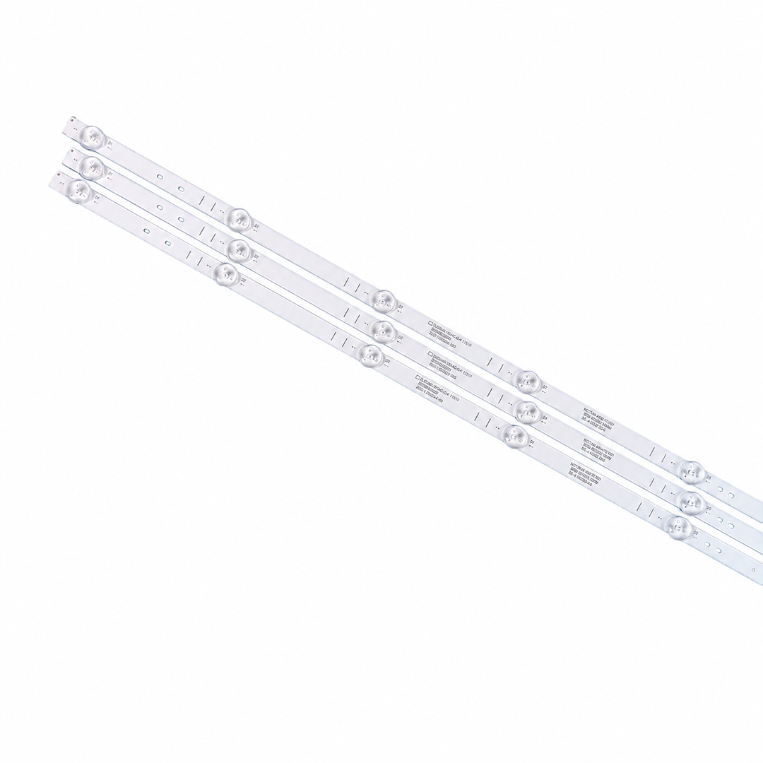 Amazonbasics AB55U20PS LED TV backlight strip alternate close view - 3 strips, 11 LEDs each, 3V