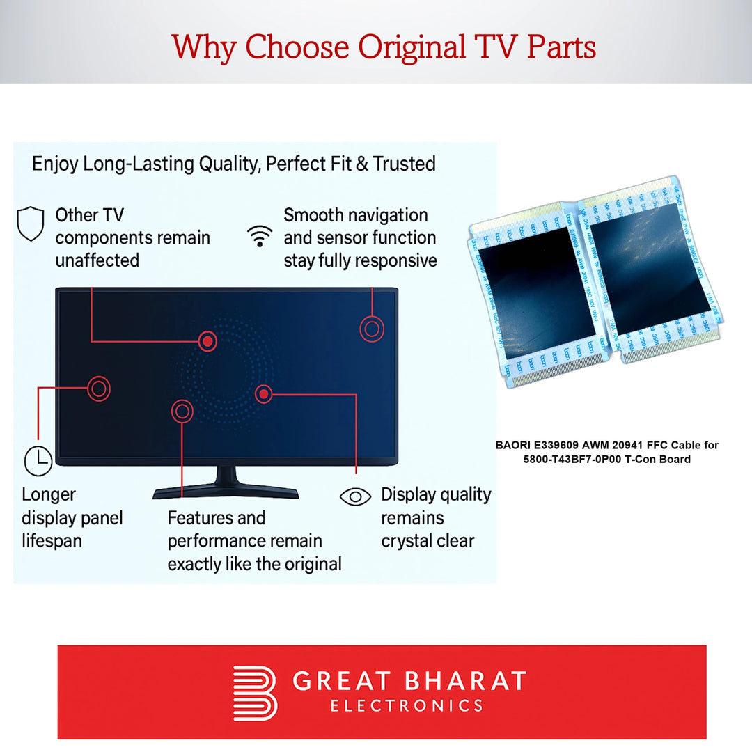 Realme LED TV फ्लैट फ्लेक्सिबल केबल (FFC) – मॉडल RMV2004 