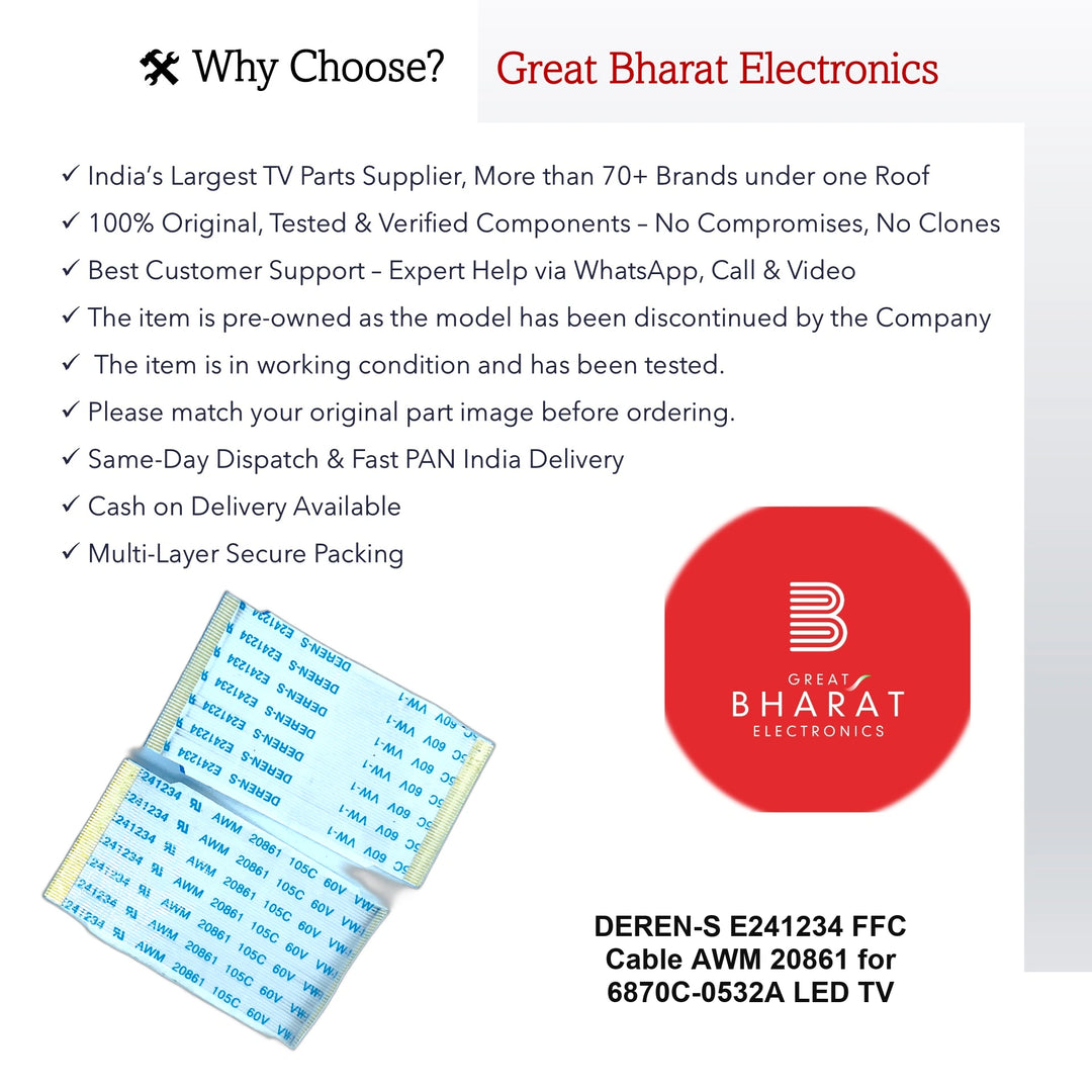 சான்யோ LED டிவி பிளாட் நெகிழ்வான கேபிள் (FFC) - மாடல் XT43S7100F 