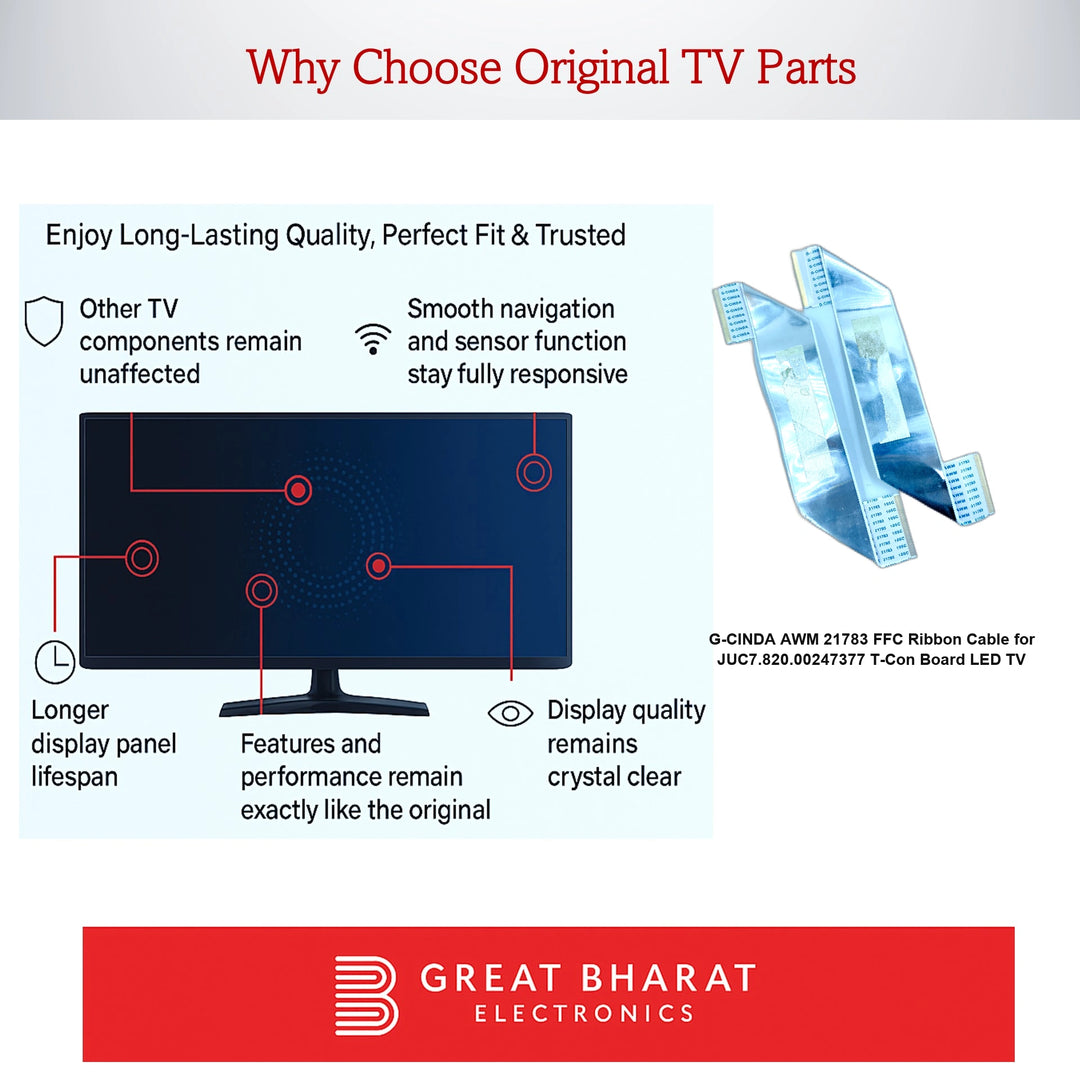 Realme LED TV फ्लैट फ्लेक्सिबल केबल (FFC) – मॉडल REALME43 