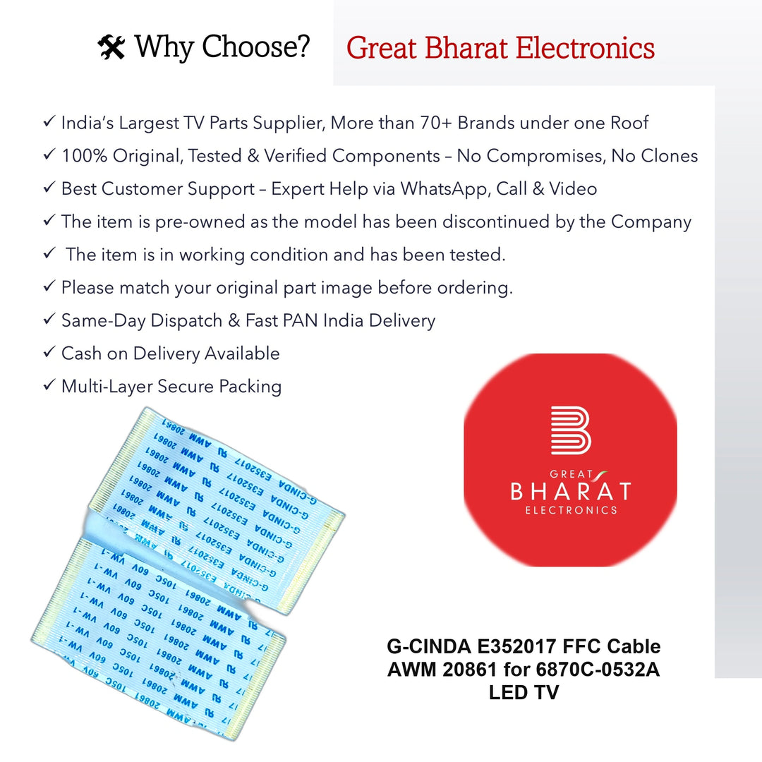 சான்யோ LED டிவி பிளாட் நெகிழ்வான கேபிள் (FFC) - மாடல் XT43S7200F 