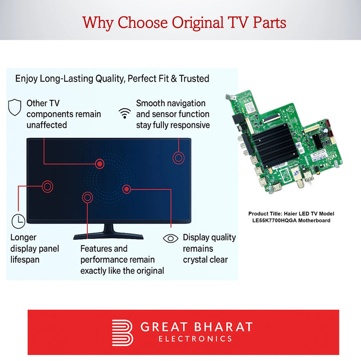 Haier 55 ইঞ্চি LED TV মাদারবোর্ড — মডেল LE55K6600HQGA